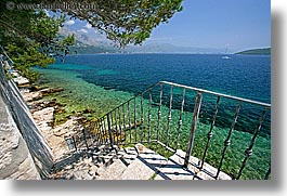croatia, europe, from, horizontal, korcula, ocean, scenics, views, walls, photograph