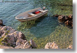 coast, croatia, europe, horizontal, mali losinj, rowboats, shallow, water, photograph
