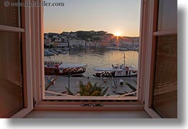 croatia, europe, from, harbor, horizontal, mali losinj, sunsets, windows, photograph