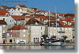 boats, croatia, europe, horizontal, milna, nostalgija, towns, water, photograph