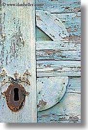 croatia, doors, doors & windows, europe, key hole, milna, old, vertical, woods, photograph