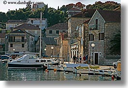 boats, croatia, europe, horizontal, milna, towns, walkers, photograph