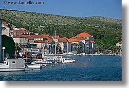 boats, croatia, europe, horizontal, milna, towns, views, water, photograph