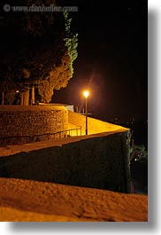 croatia, europe, glow, lamp posts, lights, motovun, nite, nitr, slow exposure, vertical, photograph