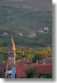 bell towers, buildings, churches, croatia, europe, hills, landscapes, motovun, nature, scenics, structures, towers, vertical, photograph