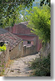 buildings, cobblestones, croatia, europe, materials, motovun, narrow streets, roads, stones, streets, towns, vertical, photograph
