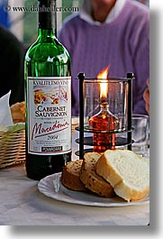 bread, cabernet, candles, croatia, europe, foods, macedonia, nostalgija, vertical, wines, photograph
