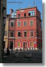 buildings, croatia, europe, pula, red, vertical, photograph