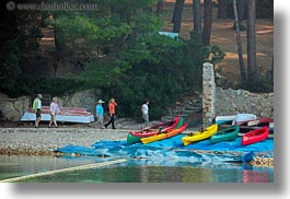 canoes, colorful, croatia, europe, horizontal, punta kriza, photograph