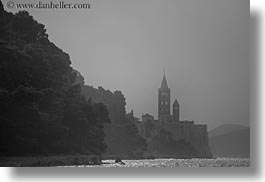 bell towers, blessed, buildings, churches, croatia, europe, horizontal, rab, religious, st mary, st mary cathedral, structures, towers, photograph