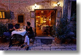 couples, croatia, dining, europe, horizontal, outdoors, restaurants, rovinj, slow exposure, photograph