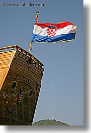 croatia, croatian, europe, flags, karaka, scenics, ships, vertical, photograph