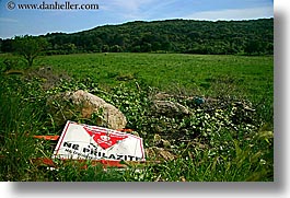 croatia, europe, horizontal, landmine, signs, sipan, warning, photograph