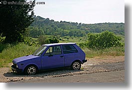 cars, croatia, europe, horizontal, purple, sipan, photograph