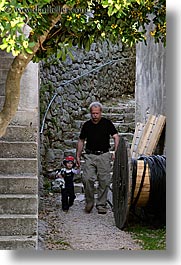 croatia, europe, girls, grampa, sipan, toddlers, vertical, photograph