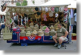 croatia, europe, hats, horizontal, men, salesman, split, photograph