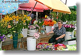 croatia, europe, flowers, horizontal, split, vendors, womens, photograph