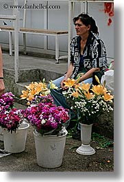 croatia, europe, flowers, split, vendors, vertical, womens, photograph