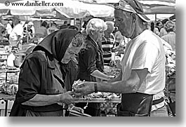 black and white, croatia, europe, horizontal, old, split, unhappy, womens, photograph