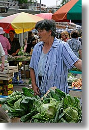 croatia, europe, split, vegetables, vendors, vertical, womens, photograph