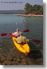 colors, croatia, europe, gary, gary lolly, kayaking, lolly, men, people, red, senior citizen, vertical, womens, wt group istria, yellow, photograph