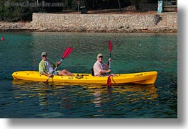 colors, croatia, europe, gary, gary lolly, horizontal, kayaking, lolly, men, people, red, senior citizen, womens, wt group istria, yellow, photograph