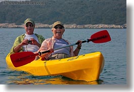 colors, croatia, europe, gary, gary lolly, horizontal, kayaking, lolly, men, people, red, senior citizen, womens, wt group istria, yellow, photograph