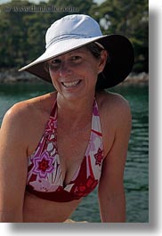 bathing, croatia, emotions, europe, hats, helene patrick, helenes, people, smiles, suit, vertical, womens, wt group istria, photograph