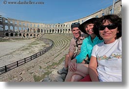 amphitheater, croatia, emotions, europe, helene patrick, helenes, horizontal, ingrid, patricks, people, smiles, womens, wt group istria, photograph