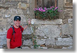 croatia, emotions, europe, flowers, helene patrick, horizontal, men, patricks, people, smiles, stones, walls, wt group istria, photograph