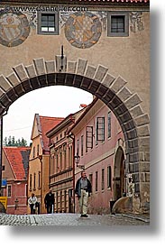 arches, cesky krumlov, czech republic, europe, krumlov, vertical, photograph