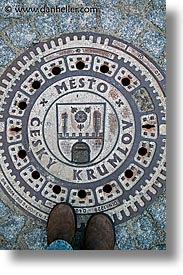 cesky krumlov, czech republic, europe, feet, krumlov, manholes, vertical, photograph