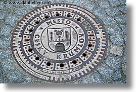 cesky krumlov, czech republic, europe, horizontal, krumlov, manholes, photograph