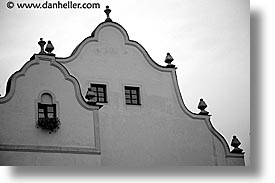 black and white, cesky krumlov, czech republic, europe, facades, horizontal, krumlov, photograph