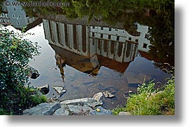 cesky krumlov, churches, czech republic, europe, horizontal, reflect, photograph