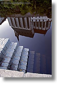 cesky krumlov, churches, czech republic, europe, reflect, vertical, photograph