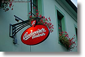 budweiser, cesky krumlov, czech republic, europe, horizontal, shops, signs, photograph