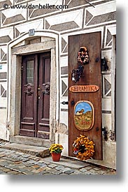 ceramics, cesky krumlov, czech republic, europe, shops, vertical, photograph