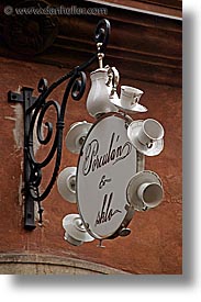 cesky krumlov, cups, czech republic, europe, porceline, shops, vertical, photograph