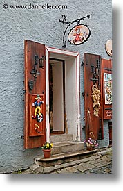 cesky krumlov, czech republic, europe, puppets, shops, vertical, photograph
