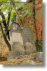 czech republic, europe, graves, jewish, jewish cemetary, mikulov, vertical, photograph