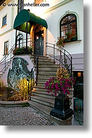 buildings, czech republic, europe, evening, prague, slow exposure, vertical, photograph