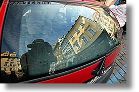 buildings, czech republic, europe, horizontal, prague, read, reflect, windows, photograph