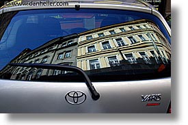 buildings, czech republic, europe, horizontal, prague, reflect, yaris, photograph