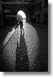 arches, charles bridge, czech republic, europe, pedestrians, prague, vertical, photograph