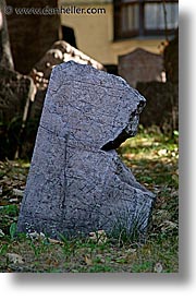 czech republic, europe, graves, graveyard, jewish, jewish quarter, prague, vertical, photograph