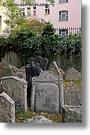 czech republic, europe, graves, graveyard, jewish, jewish quarter, prague, vertical, photograph