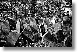 czech republic, europe, graves, graveyard, horizontal, jewish, jewish quarter, prague, photograph