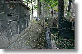 czech republic, europe, graves, graveyard, horizontal, jewish, jewish quarter, prague, photograph