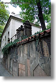 czech republic, europe, graves, graveyard, jewish, jewish quarter, prague, vertical, photograph